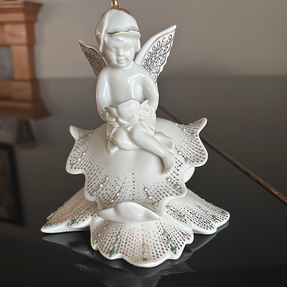 Lenox White Fairy Ornament Holiday Decor
